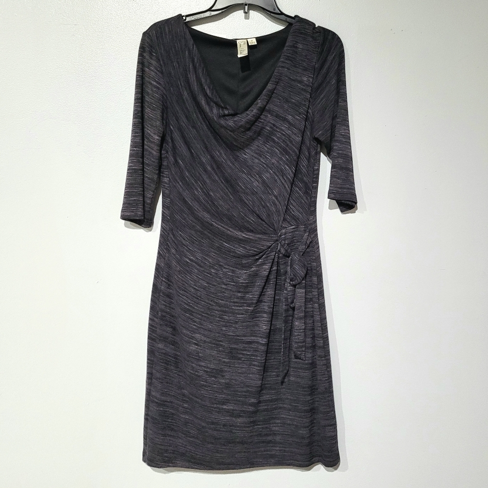 Emma & Michelle 3/4 Sleeve Faux Wrap Dress